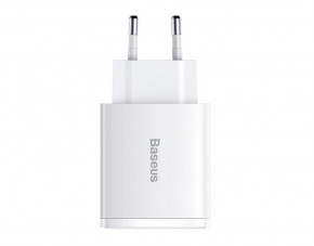   Baseus Compact Quick Charger 2U+C 30W / 2  USB QC3.0 / 1 x Type-C PD (CCXJ-E02) - White 3