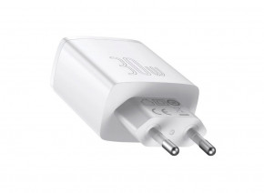   Baseus Compact Quick Charger 2U+C 30W / 2  USB QC3.0 / 1 x Type-C PD (CCXJ-E02) - White 4
