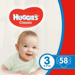  Huggies Classic 3 Jumbo 58  (5029053543109)