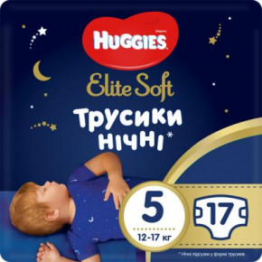  Huggies Elite Soft Overnites 5 (12-17 ) 17  (5029053548173)