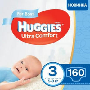  Huggies Ultra Comfort 3 Mega   (5-9 ) 160  (80x2) (5029054218099)