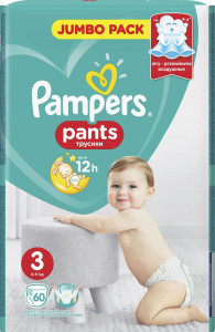  - Pampers Pants 3 (6-11 ) Midi Jumbo Pack 60  682882 (0)