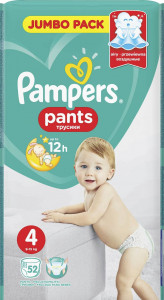 - Pampers Pants 4 Maxi (9-15 ) 52  (672869)