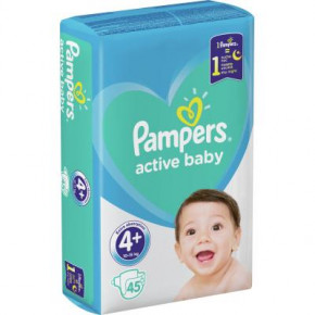  Pampers Active Baby Maxi Plus  4+ (10-15 ), 45 . (8001090950017) 3