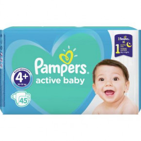  Pampers Active Baby Maxi Plus  4+ (10-15 ), 45 . (8001090950017) 4