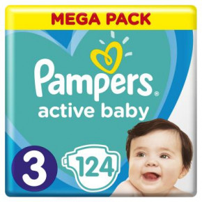 Pampers Active Baby Midi  3 (6-10 ), 124 . (8001090950857)