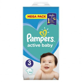  Pampers Active Baby Midi  3 (6-10 ), 124 . (8001090950857) 3