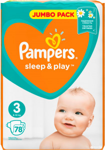  Pampers Sleep & Play  3 6-10  78  (8001090669094) 3