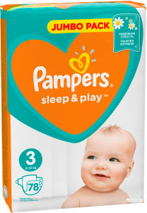 Pampers Sleep & Play  3 6-10  78  (8001090669094) 4