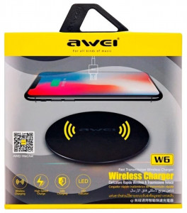     Awei W6 Wireless charger Black (1)
