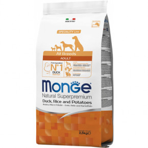     Monge Dog All breeds Adult Duck&Rice      2.5  (8009470011129)