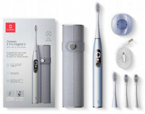    Oclean X Pro Digital Set Electric Toothbrush Glamour Silver (6970810552584)