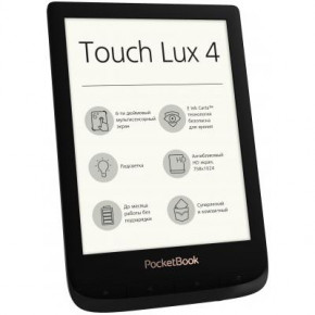   PocketBook 627 Touch Lux4 Obsidian Black (PB627-H-CIS) 4