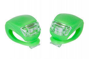 Мигалка 2шт BC-RL8001 Белый-Красный свет LED силиконовый Зеленый корпус