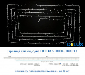   Delux String 200LED 2*10 40 flash IP44 /