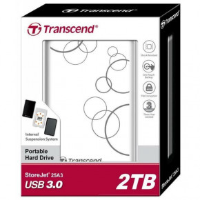    Transcend StoreJet 2.5 USB 3.0 2TB A white (TS2TSJ25A3W) 5