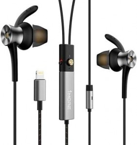  1More Dual Driver ANC Lightning In-Ear Headphones Gray E1004