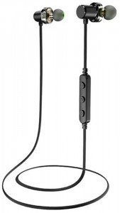  AWEI X680BL Bluetooth Dual Driver Earphone Black 5