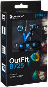  Defender OutFit B725 Bluetooth Black/Blue (63725) 3