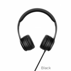  Hoco W21 Graceful charm wire control headphones Black