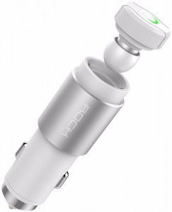   Rock Hammer Car Charger & Bluetooth Earphone White #I/S 3