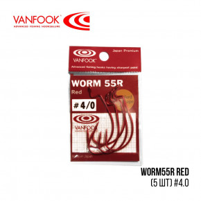  Vanfook  WORM55R Red (#4/0 (5))