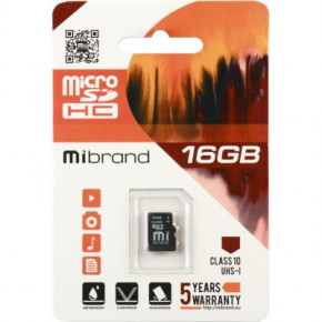    Mibrand 16GB microSDHC class 10 UHS-I (MICDHU1/16GB) (0)
