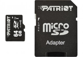   Patriot 64GB UHS-I Class 10 LX + SD-adapter (PSF64GMCSDXC10)