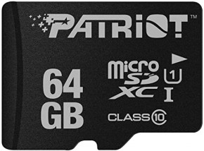   Patriot microSDXC LX Series 64GB Class 10 W-10MB/s R-80MB/s   (PSF64GMDC10)