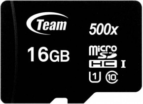   Team 16 GB microSDHC UHS-I + SD Adapter TUSDH16GCL10U03 3