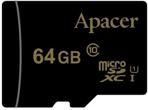   Apacer 64 GB microSDXC Class 10 UHS-I plus SD adapter (AP64GMCSX10U1-R) 3