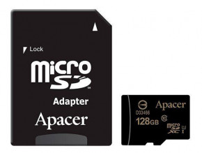    Apacer 128GB microSDXC Class 10 UHS-I + SD-adapter (AP128GMCSX10U1-R) (0)