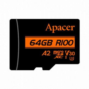   MicroSDXC  64GB UHS-I/U3 Class 10 Apacer (AP64GMCSX10U8-R) + SD  3