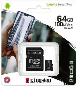   MicroSDXC 64GB UHS-I Class 10 Kingston Canvas Select Plus R100MB/s + SD- (SDCS2/64GB) 4