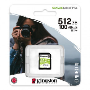   SDXC 512GB UHS-I/U3 Class 10 Kingston Canvas Select Plus R100/W85MB/s (SDS2/512GB) 4