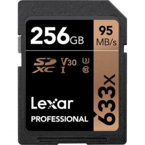   Lexar 256GB SDXC class 10 UHS-I U3 V30 633x Professional (LSD256CB633)