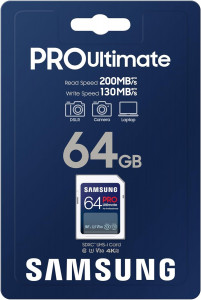   Samsung PRO Ultimate 64GB SDXC 4K UHD, UHS-I, C10, U3, V30, A2 for DSLR (MB-SY64S) 3