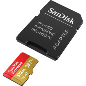   SanDisk microSD 512GB C10 UHS-I U3 R190/W130MB/s Extreme V30 + SD (SDSQXAV-512G-GN6MA) 5