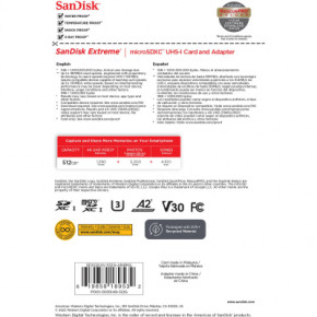   SanDisk microSD 512GB C10 UHS-I U3 R190/W130MB/s Extreme V30 + SD (SDSQXAV-512G-GN6MA) 7