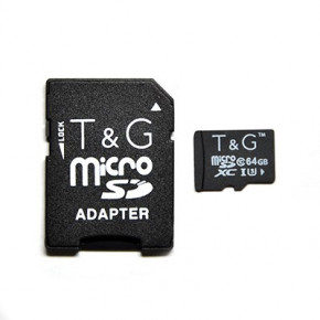   T&G MicroSDHC 64GB UHS-I U3 Class 10 + SD-adapter (TG-64GBSDU3CL10-01) 3