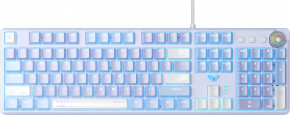  Aula Mechanical F2088 PRO White/Violet, plus 9 Purple keys KRGD blue (6948391234915)