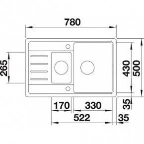   BLANCO LEGRA 6S SILGRANIT Compact  521302 (WY36dnd-127934)