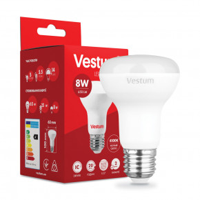 LED Vestum R63 8W 4100K 220V E27
