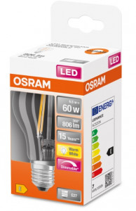   Osram LEDSCLA60D 7W/827 230V FIL E27 10X1OSRAM (4058075115958) 5