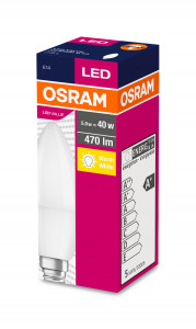  Osram  LED Value B40  5W 470Lm 2700K E14 3