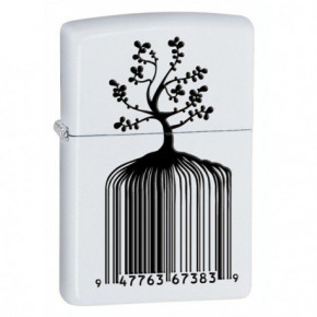  Zippo Classics Identity Tree Barcode White Matte Zp28296 (21596)
