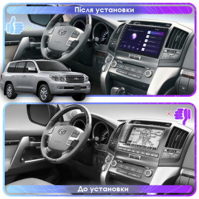   Lesko  Toyota Land Cruiser 200 Series 2007-2012 IPS 10 4/64Gb CarPlay 4G Wi-Fi GPS Prime 4