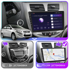   Lesko  Hyundai Solaris I 2010-2014  10 2/32Gb CarPlay 4G Wi-Fi GPS Prime 4
