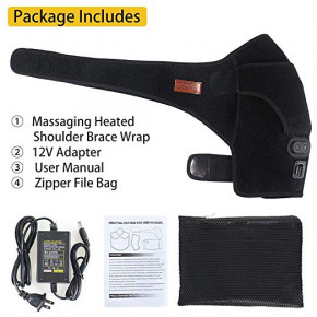    Creatrill Massaging Heated Shoulder Wrap Brace, Shoulder Heat Therapy Wrap Heating Pad for Muscle Pain Relief, Frozen Shoulder, Bursitis, Tendonitis, Rotator Cuff 6