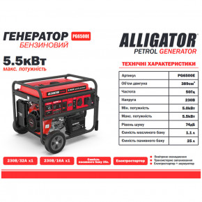  Alligator  5,5  ( 5,0 )   PG6500E 3
